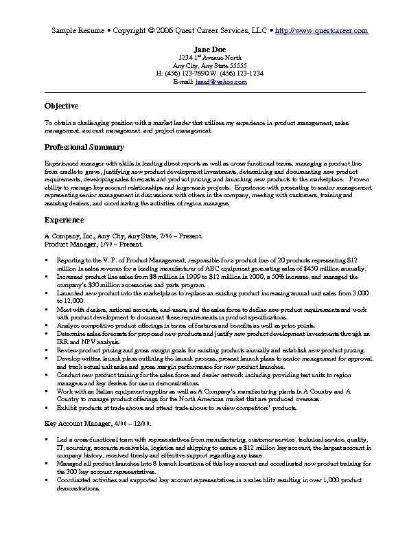 Resume buzz words for sales